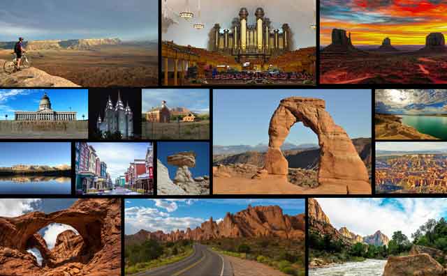 Utah Luxury Tour Destinations Collage