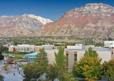 BYU campus in Provo, Utah Valley